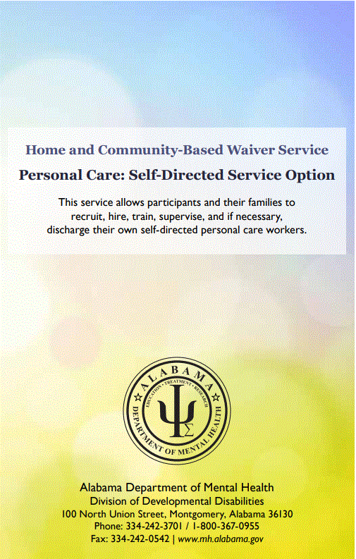 Alabama’s Home- and Community-Based Waiver Service – Personal Care: Self-Directed Service Option